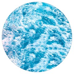 Blue Ocean Wave Texture Round Trivet by Jack14