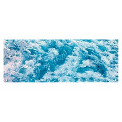 Blue Ocean Wave Texture Banner And Sign 8  X 3  by Jack14