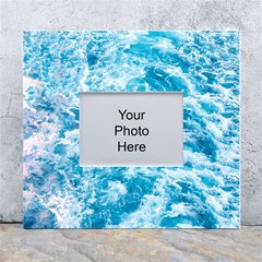 Blue Ocean Wave Texture White Wall Photo Frame 5  X 7  by Jack14