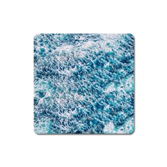 Summer Blue Ocean Wave Square Magnet by Jack14