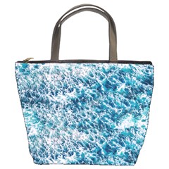 Summer Blue Ocean Wave Bucket Bag by Jack14