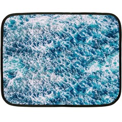 Summer Blue Ocean Wave Two Sides Fleece Blanket (mini) by Jack14