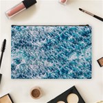 Summer Blue Ocean Wave Cosmetic Bag (Large) Back