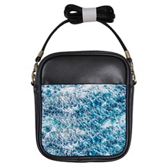 Summer Blue Ocean Wave Girls Sling Bag by Jack14