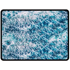 Summer Blue Ocean Wave Fleece Blanket (large) by Jack14