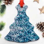 Summer Blue Ocean Wave Ornament (Christmas Tree)  Front