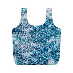 Summer Blue Ocean Wave Full Print Recycle Bag (m) by Jack14