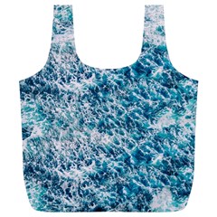 Summer Blue Ocean Wave Full Print Recycle Bag (xl)