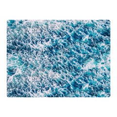 Summer Blue Ocean Wave Two Sides Premium Plush Fleece Blanket (mini) by Jack14