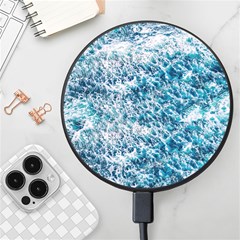 Summer Blue Ocean Wave Wireless Fast Charger(black) by Jack14