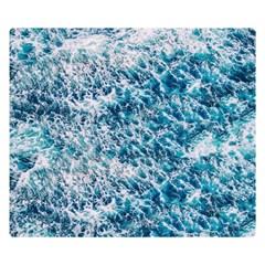 Summer Blue Ocean Wave Premium Plush Fleece Blanket (small) by Jack14