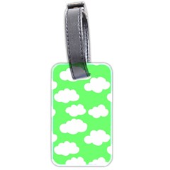 Cute clouds green neon Luggage Tag (two sides)