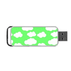 Cute clouds green neon Portable USB Flash (Two Sides)