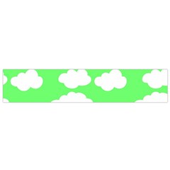 Cute Clouds Green Neon Small Premium Plush Fleece Scarf by ConteMonfrey