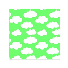 Cute clouds green neon Square Satin Scarf (30  x 30 )