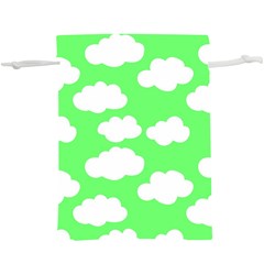 Cute Clouds Green Neon Lightweight Drawstring Pouch (xl) by ConteMonfrey