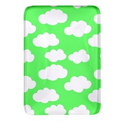 Cute Clouds Green Neon Rectangular Glass Fridge Magnet (4 Pack) by ConteMonfrey