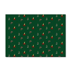 Christmas Green Pattern Background Sticker A4 (10 Pack) by Pakjumat