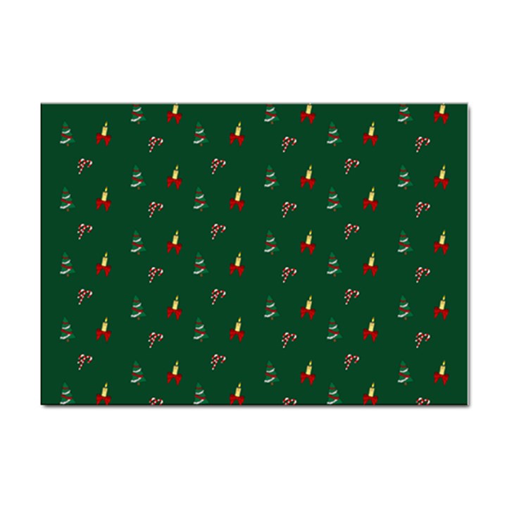 Christmas Green Pattern Background Sticker A4 (100 pack)