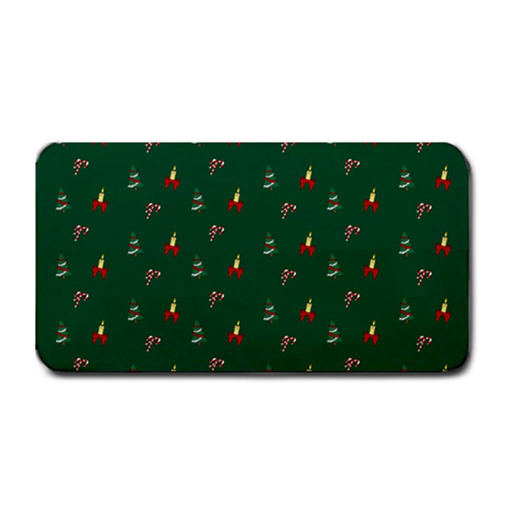 Christmas Green Pattern Background Medium Bar Mat