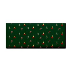 Christmas Green Pattern Background Hand Towel by Pakjumat