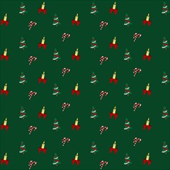 Christmas Green Pattern Background Play Mat (square) by Pakjumat