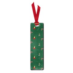 Christmas Green Pattern Background Small Book Marks by Pakjumat