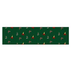 Christmas Green Pattern Background Oblong Satin Scarf (16  X 60 ) by Pakjumat