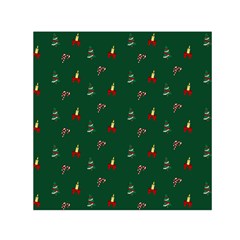 Christmas Green Pattern Background Square Satin Scarf (30  X 30 ) by Pakjumat