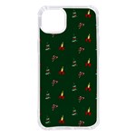 Christmas Green Pattern Background iPhone 14 Plus TPU UV Print Case Front