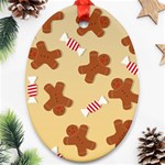 Gingerbread Christmas Time Ornament (Oval) Front