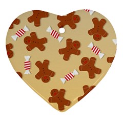 Gingerbread Christmas Time Ornament (heart) by Pakjumat