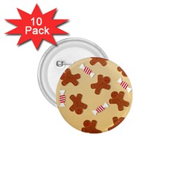 Gingerbread Christmas Time 1.75  Buttons (10 pack)