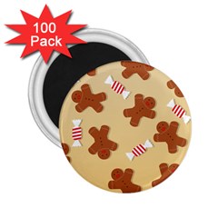 Gingerbread Christmas Time 2.25  Magnets (100 pack) 