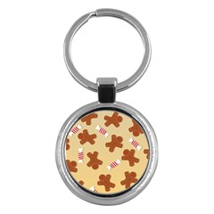 Gingerbread Christmas Time Key Chain (Round)