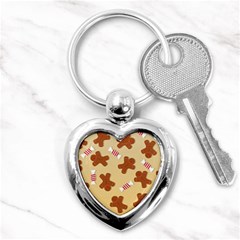 Gingerbread Christmas Time Key Chain (Heart)