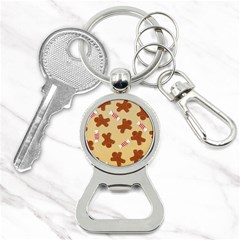 Gingerbread Christmas Time Bottle Opener Key Chain