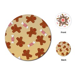 Gingerbread Christmas Time Playing Cards Single Design (round) by Pakjumat