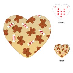 Gingerbread Christmas Time Playing Cards Single Design (heart) by Pakjumat