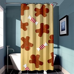 Gingerbread Christmas Time Shower Curtain 36  x 72  (Stall) 