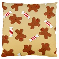 Gingerbread Christmas Time Large Cushion Case (One Side)