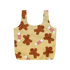 Gingerbread Christmas Time Full Print Recycle Bag (S)