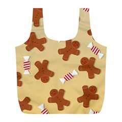 Gingerbread Christmas Time Full Print Recycle Bag (L)