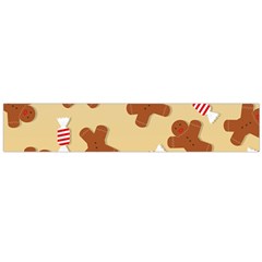 Gingerbread Christmas Time Large Premium Plush Fleece Scarf 