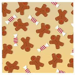 Gingerbread Christmas Time Wooden Puzzle Square