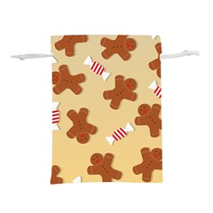 Gingerbread Christmas Time Lightweight Drawstring Pouch (M)