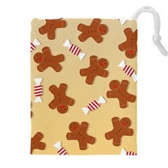 Gingerbread Christmas Time Drawstring Pouch (4XL)