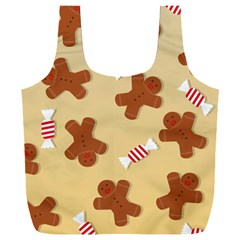 Gingerbread Christmas Time Full Print Recycle Bag (XXL)