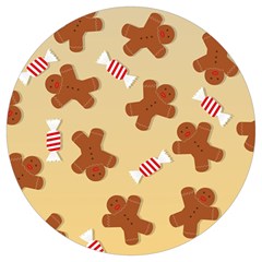 Gingerbread Christmas Time Round Trivet by Pakjumat