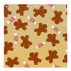 Gingerbread Christmas Time Banner And Sign 4  X 4  by Pakjumat